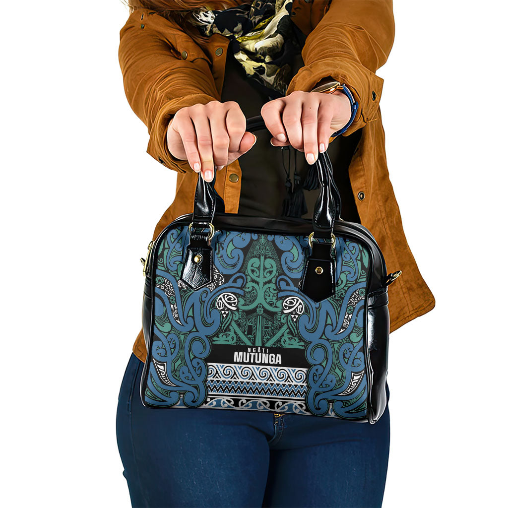 Aotearoa Iwi Ngati Mutunga Shoulder Handbag Maori Wharenui House Tribal Pattern