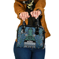Aotearoa Iwi Ngati Mutunga Shoulder Handbag Maori Wharenui House Tribal Pattern