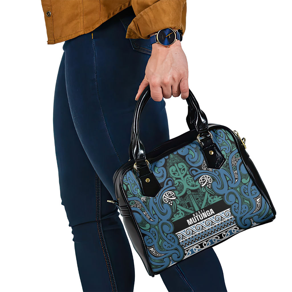 Aotearoa Iwi Ngati Mutunga Shoulder Handbag Maori Wharenui House Tribal Pattern