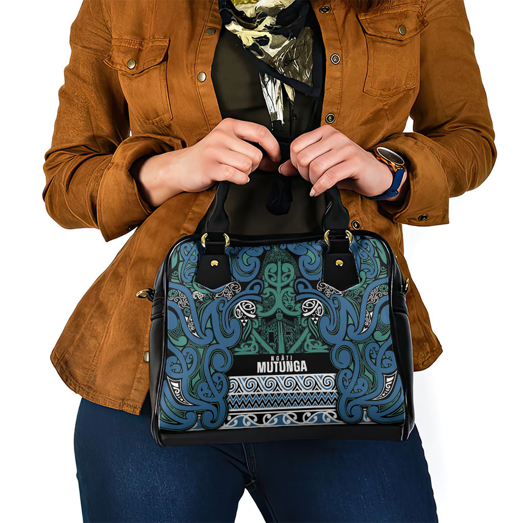 Aotearoa Iwi Ngati Mutunga Shoulder Handbag Maori Wharenui House Tribal Pattern