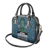 Aotearoa Iwi Ngati Mutunga Shoulder Handbag Maori Wharenui House Tribal Pattern