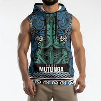 Aotearoa Iwi Ngati Mutunga Sleeveless Hoodie Maori Wharenui House Tribal Pattern