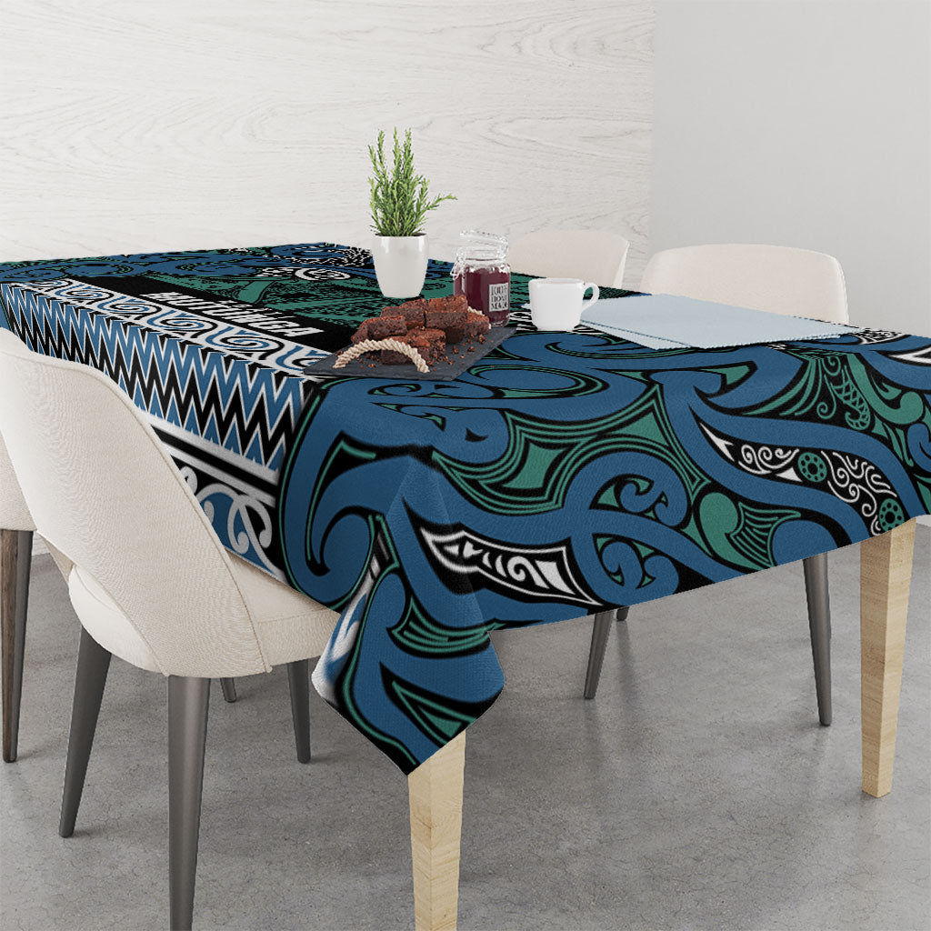 Aotearoa Iwi Ngati Mutunga Tablecloth Maori Wharenui House Tribal Pattern