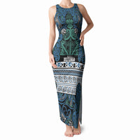 Aotearoa Iwi Ngati Mutunga Tank Maxi Dress Maori Wharenui House Tribal Pattern