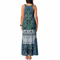 Aotearoa Iwi Ngati Mutunga Tank Maxi Dress Maori Wharenui House Tribal Pattern
