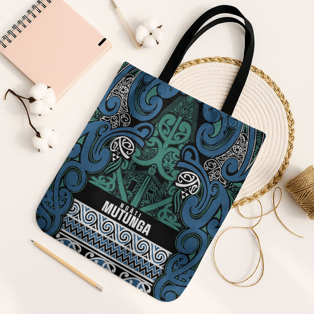Aotearoa Iwi Ngati Mutunga Tote Bag Maori Wharenui House Tribal Pattern