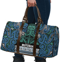 Aotearoa Iwi Ngati Mutunga Travel Bag Maori Wharenui House Tribal Pattern