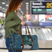 Aotearoa Iwi Ngati Mutunga Travel Bag Maori Wharenui House Tribal Pattern
