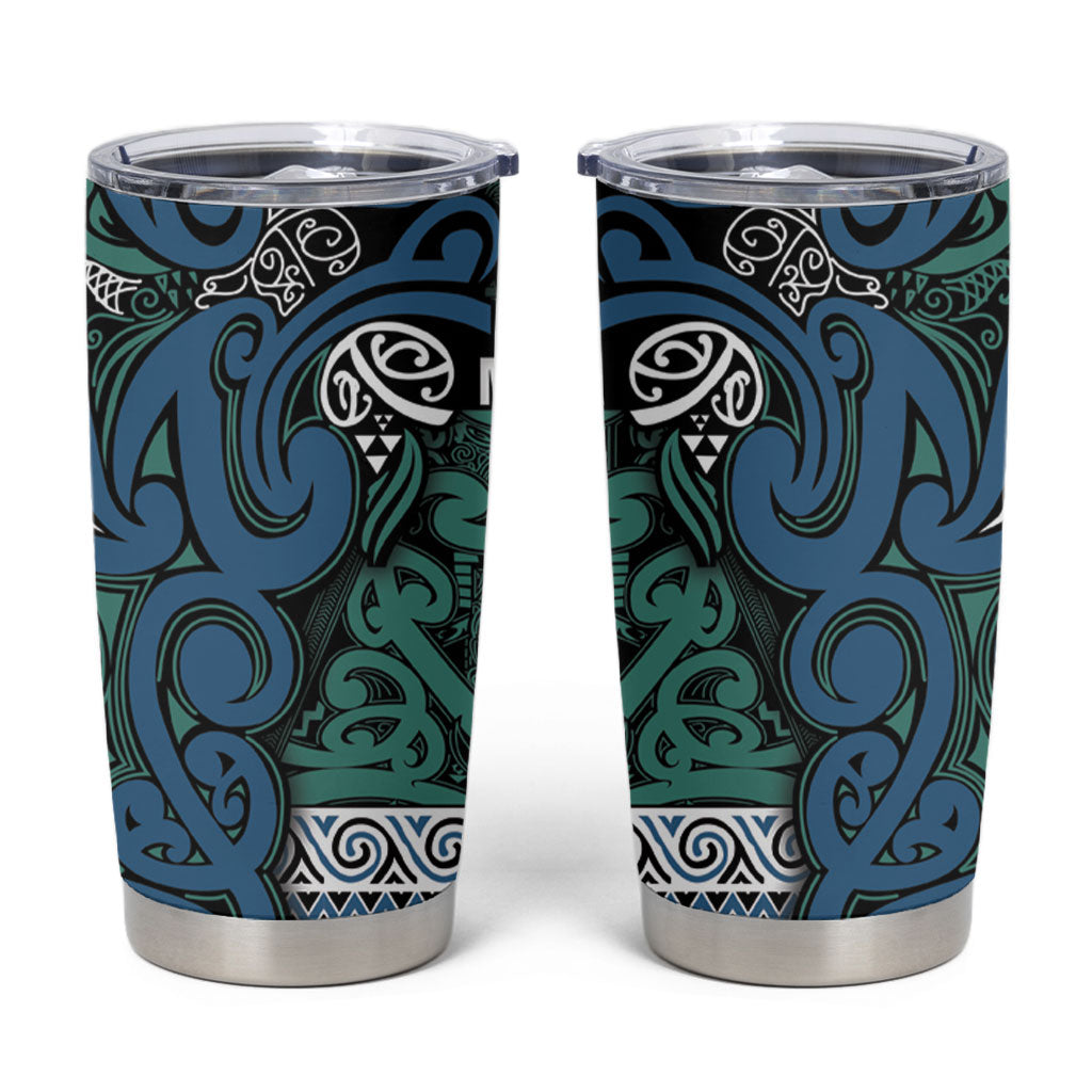 Aotearoa Iwi Ngati Mutunga Tumbler Cup Maori Wharenui House Tribal Pattern