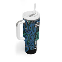Aotearoa Iwi Ngati Mutunga Tumbler With Handle Maori Wharenui House Tribal Pattern