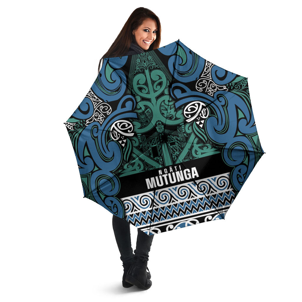 Aotearoa Iwi Ngati Mutunga Umbrella Maori Wharenui House Tribal Pattern