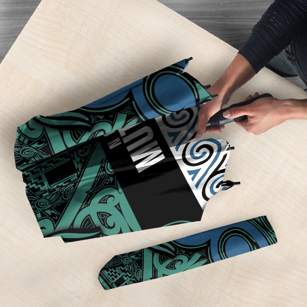 Aotearoa Iwi Ngati Mutunga Umbrella Maori Wharenui House Tribal Pattern