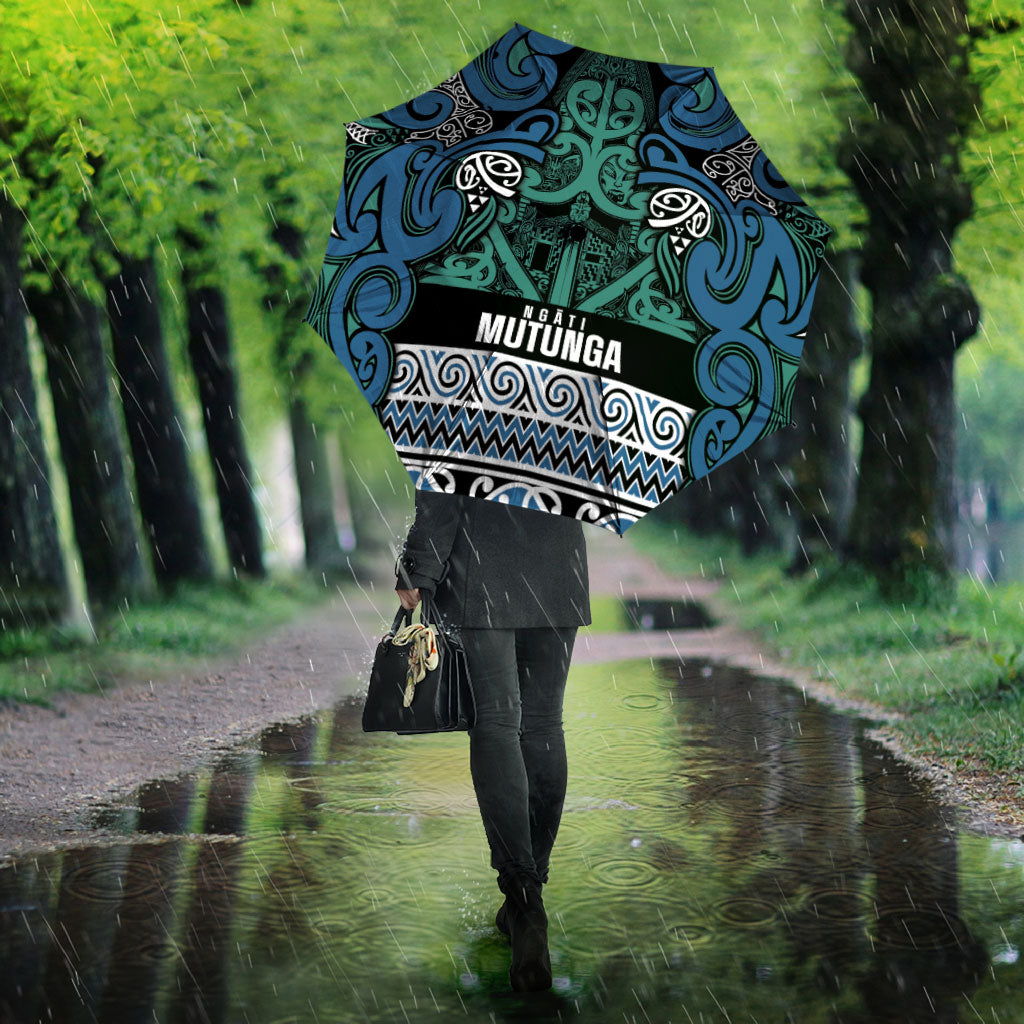 Aotearoa Iwi Ngati Mutunga Umbrella Maori Wharenui House Tribal Pattern