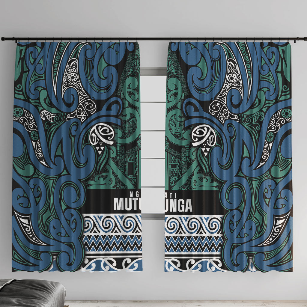 Aotearoa Iwi Ngati Mutunga Window Curtain Maori Wharenui House Tribal Pattern