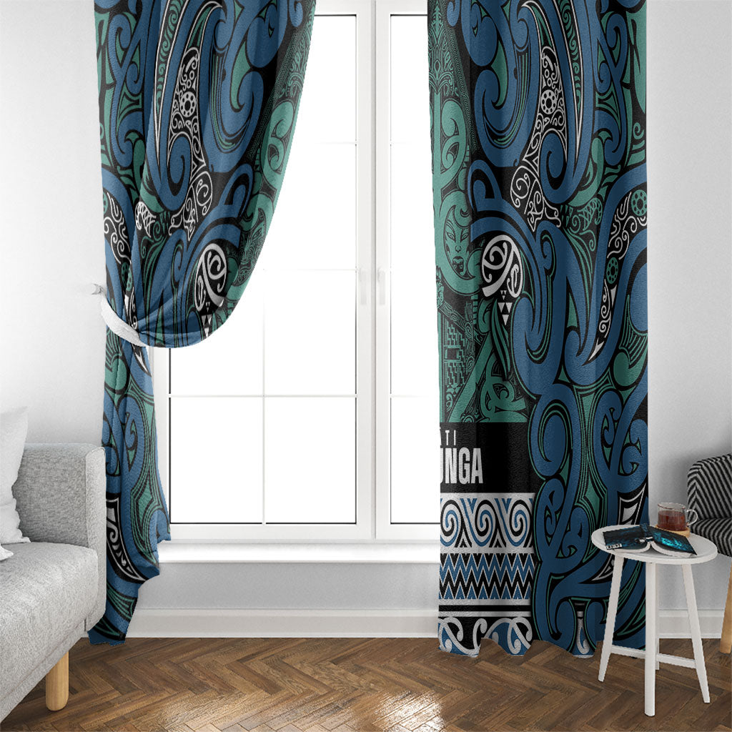 Aotearoa Iwi Ngati Mutunga Window Curtain Maori Wharenui House Tribal Pattern