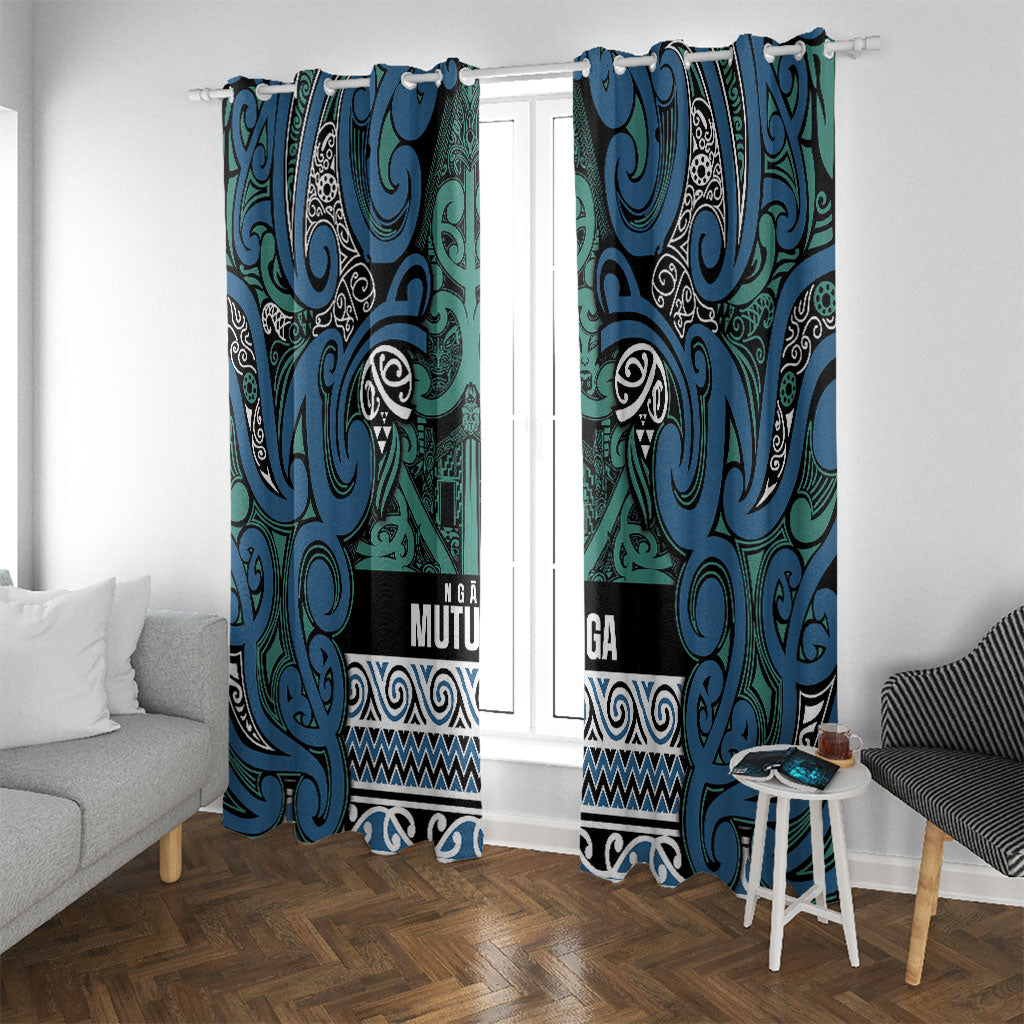 Aotearoa Iwi Ngati Mutunga Window Curtain Maori Wharenui House Tribal Pattern