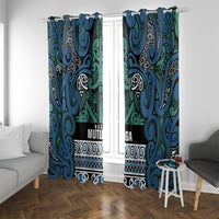 Aotearoa Iwi Ngati Mutunga Window Curtain Maori Wharenui House Tribal Pattern