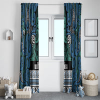 Aotearoa Iwi Ngati Mutunga Window Curtain Maori Wharenui House Tribal Pattern