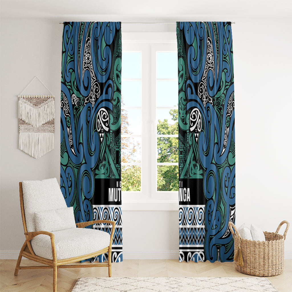 Aotearoa Iwi Ngati Mutunga Window Curtain Maori Wharenui House Tribal Pattern