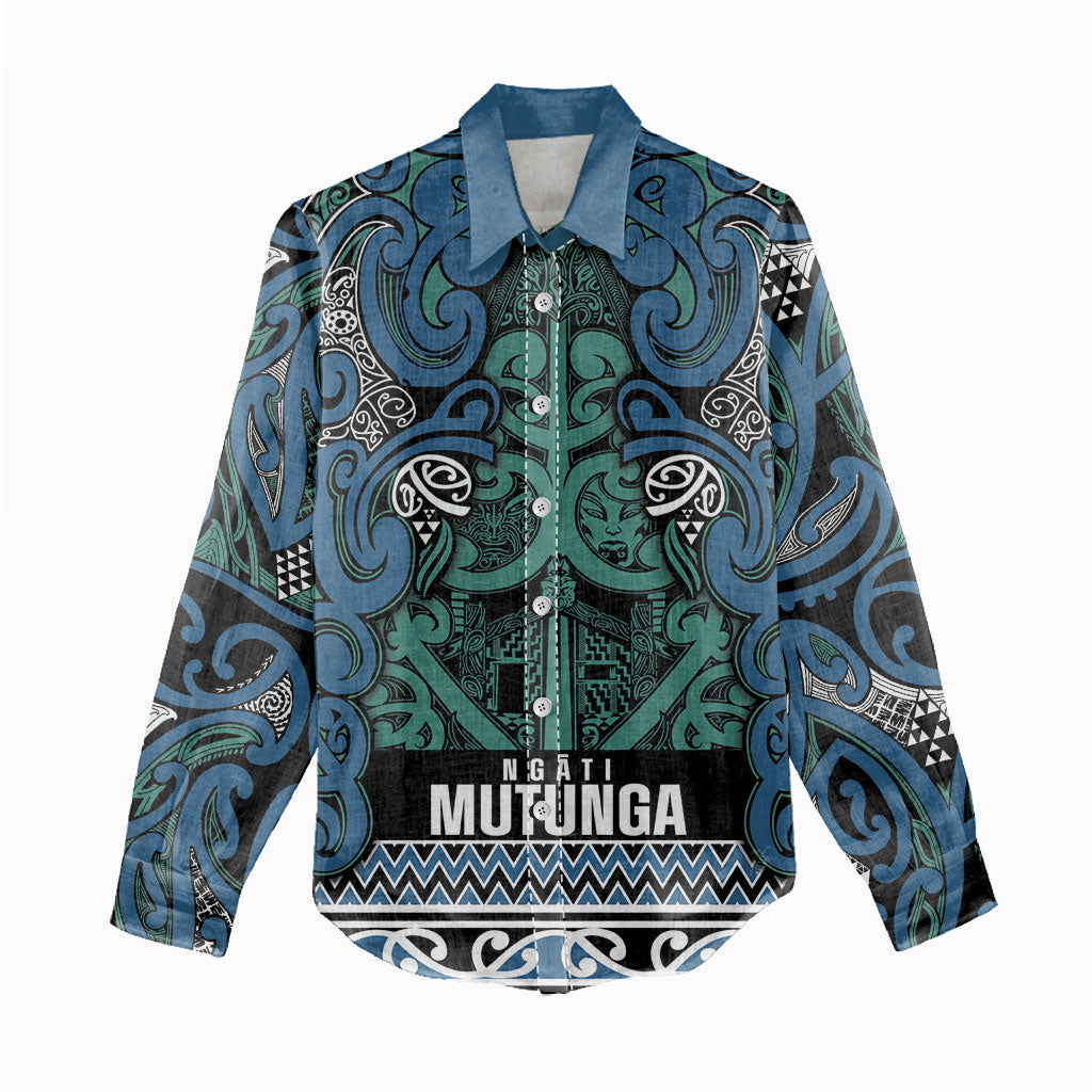Aotearoa Iwi Ngati Mutunga Women Casual Shirt Maori Wharenui House Tribal Pattern