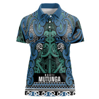 Aotearoa Iwi Ngati Mutunga Women Polo Shirt Maori Wharenui House Tribal Pattern
