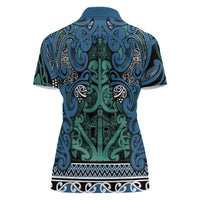 Aotearoa Iwi Ngati Mutunga Women Polo Shirt Maori Wharenui House Tribal Pattern