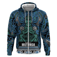 Aotearoa Iwi Ngati Mutunga Zip Hoodie Maori Wharenui House Tribal Pattern