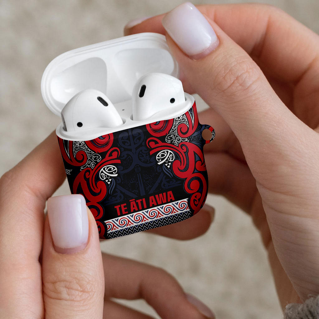 Aotearoa Iwi Te ati Awa AirPods Case Maori Wharenui House Tribal Pattern