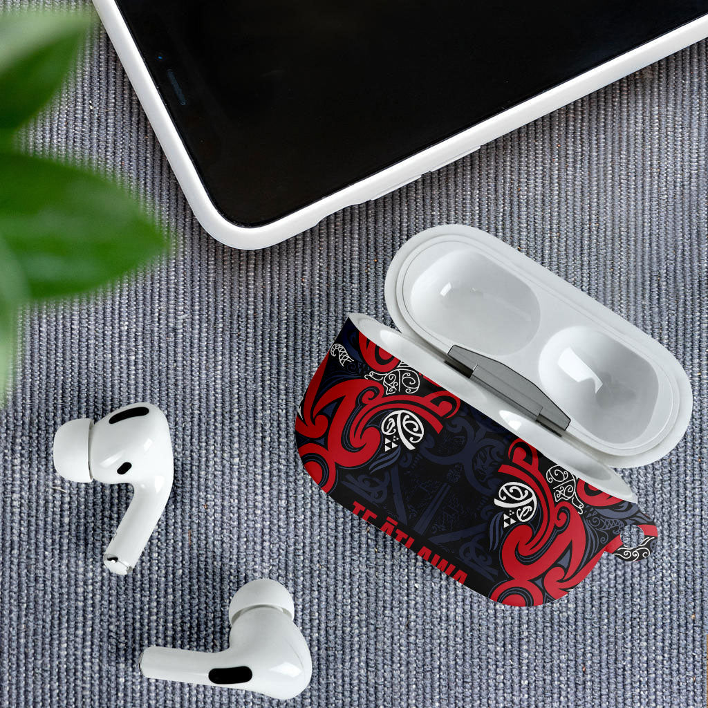 Aotearoa Iwi Te ati Awa AirPods Case Maori Wharenui House Tribal Pattern