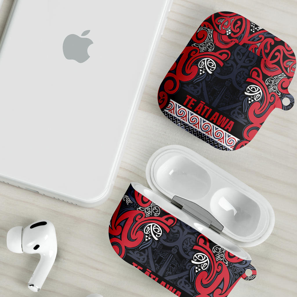 Aotearoa Iwi Te ati Awa AirPods Case Maori Wharenui House Tribal Pattern