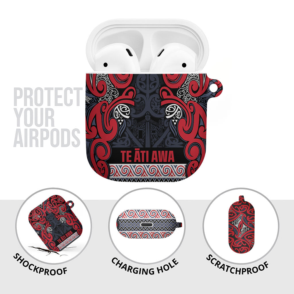 Aotearoa Iwi Te ati Awa AirPods Case Maori Wharenui House Tribal Pattern