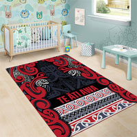 Aotearoa Iwi Te ati Awa Area Rug Maori Wharenui House Tribal Pattern
