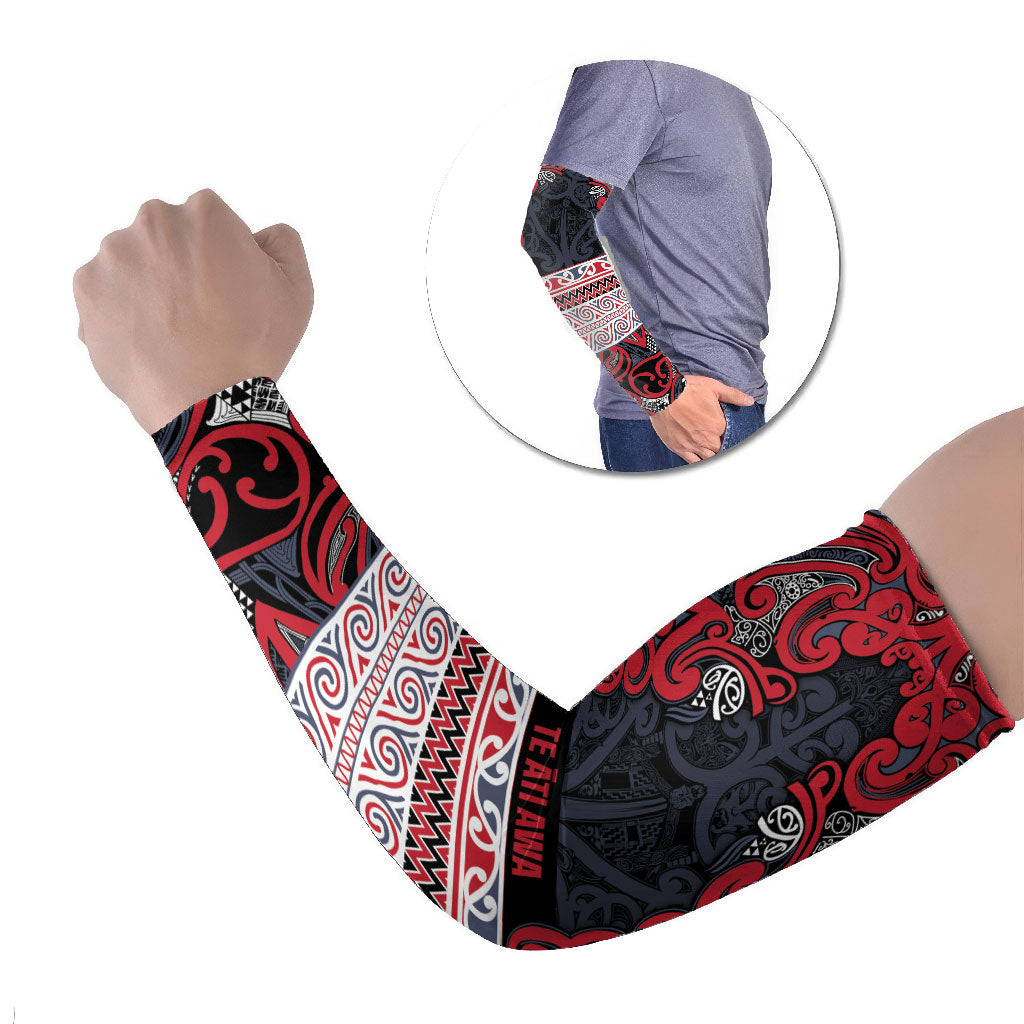 Aotearoa Iwi Te ati Awa Arm Sleeves Maori Wharenui House Tribal Pattern