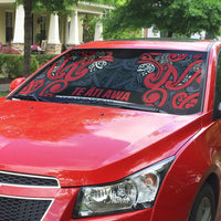 Aotearoa Iwi Te ati Awa Auto Sun Shade Maori Wharenui House Tribal Pattern
