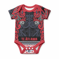 Aotearoa Iwi Te ati Awa Baby Onesie Maori Wharenui House Tribal Pattern