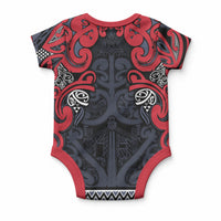 Aotearoa Iwi Te ati Awa Baby Onesie Maori Wharenui House Tribal Pattern