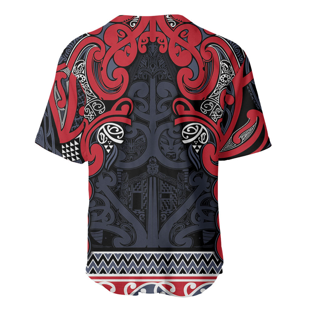 Aotearoa Iwi Te ati Awa Baseball Jersey Maori Wharenui House Tribal Pattern