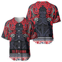 Aotearoa Iwi Te ati Awa Baseball Jersey Maori Wharenui House Tribal Pattern