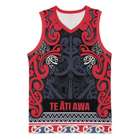 Aotearoa Iwi Te ati Awa Basketball Jersey Maori Wharenui House Tribal Pattern