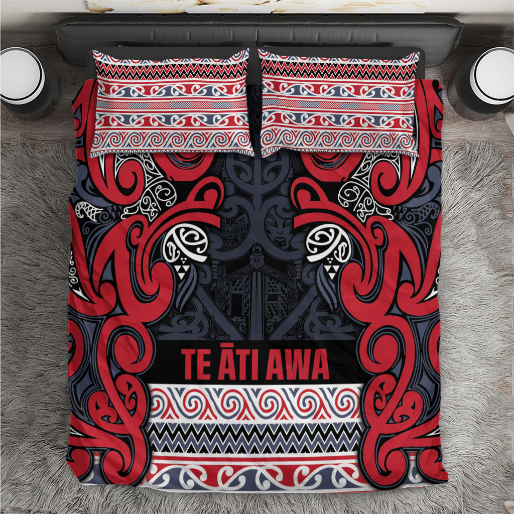 Aotearoa Iwi Te ati Awa Bedding Set Maori Wharenui House Tribal Pattern