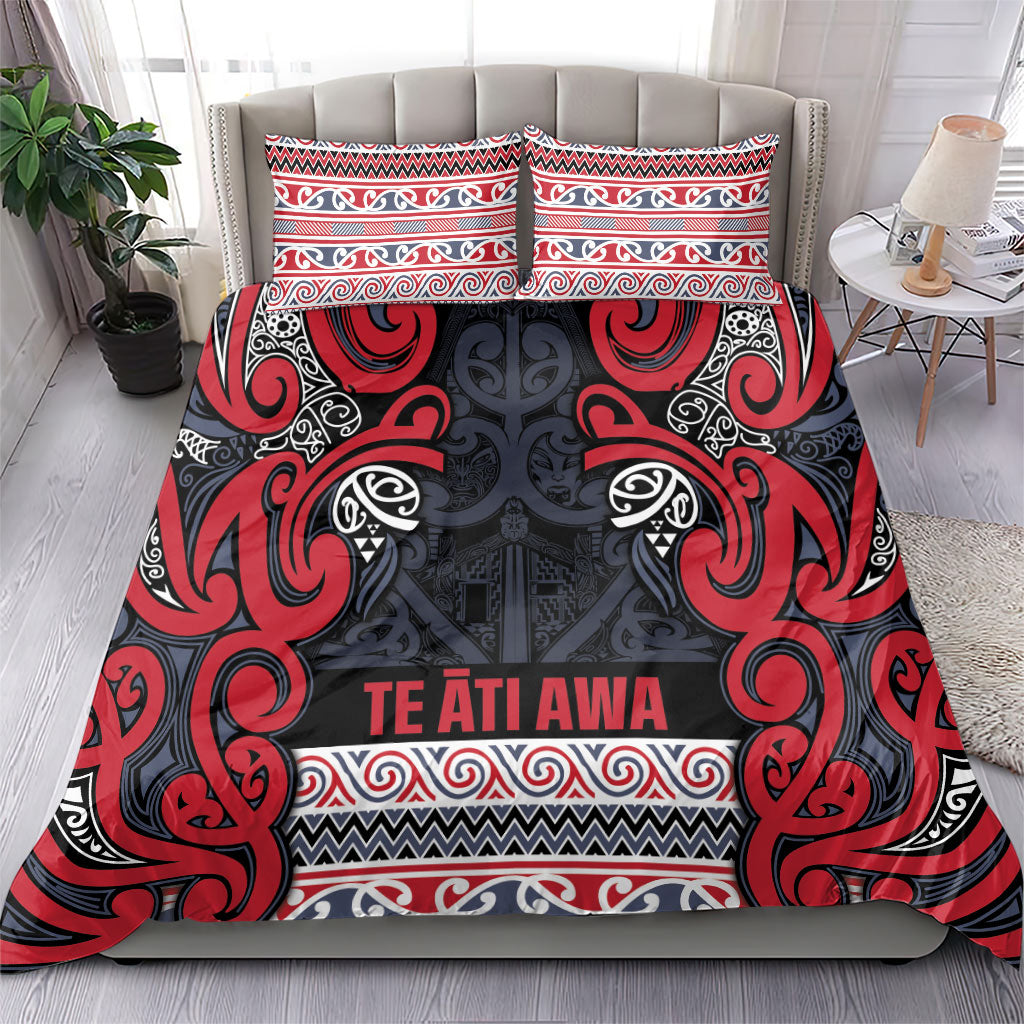 Aotearoa Iwi Te ati Awa Bedding Set Maori Wharenui House Tribal Pattern