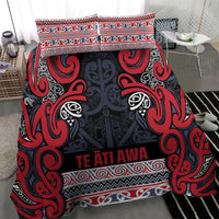Aotearoa Iwi Te ati Awa Bedding Set Maori Wharenui House Tribal Pattern
