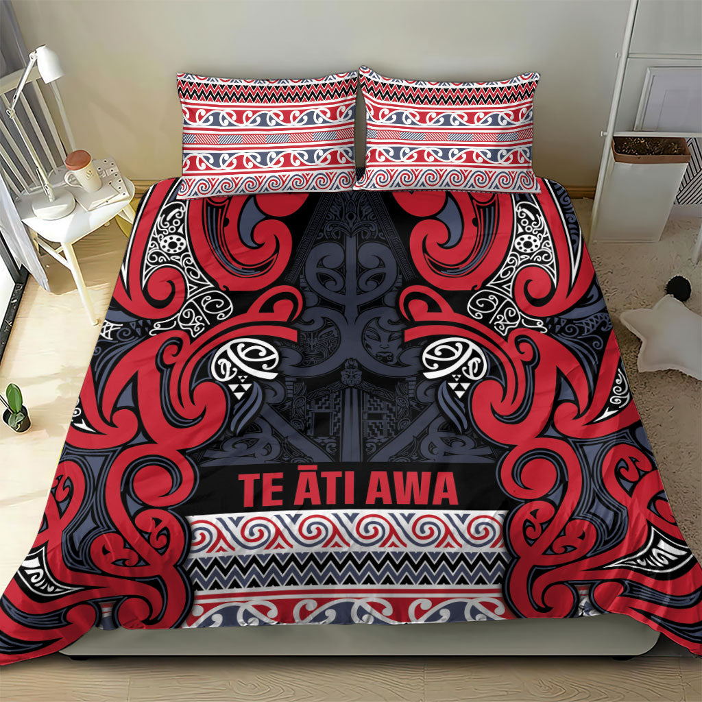 Aotearoa Iwi Te ati Awa Bedding Set Maori Wharenui House Tribal Pattern