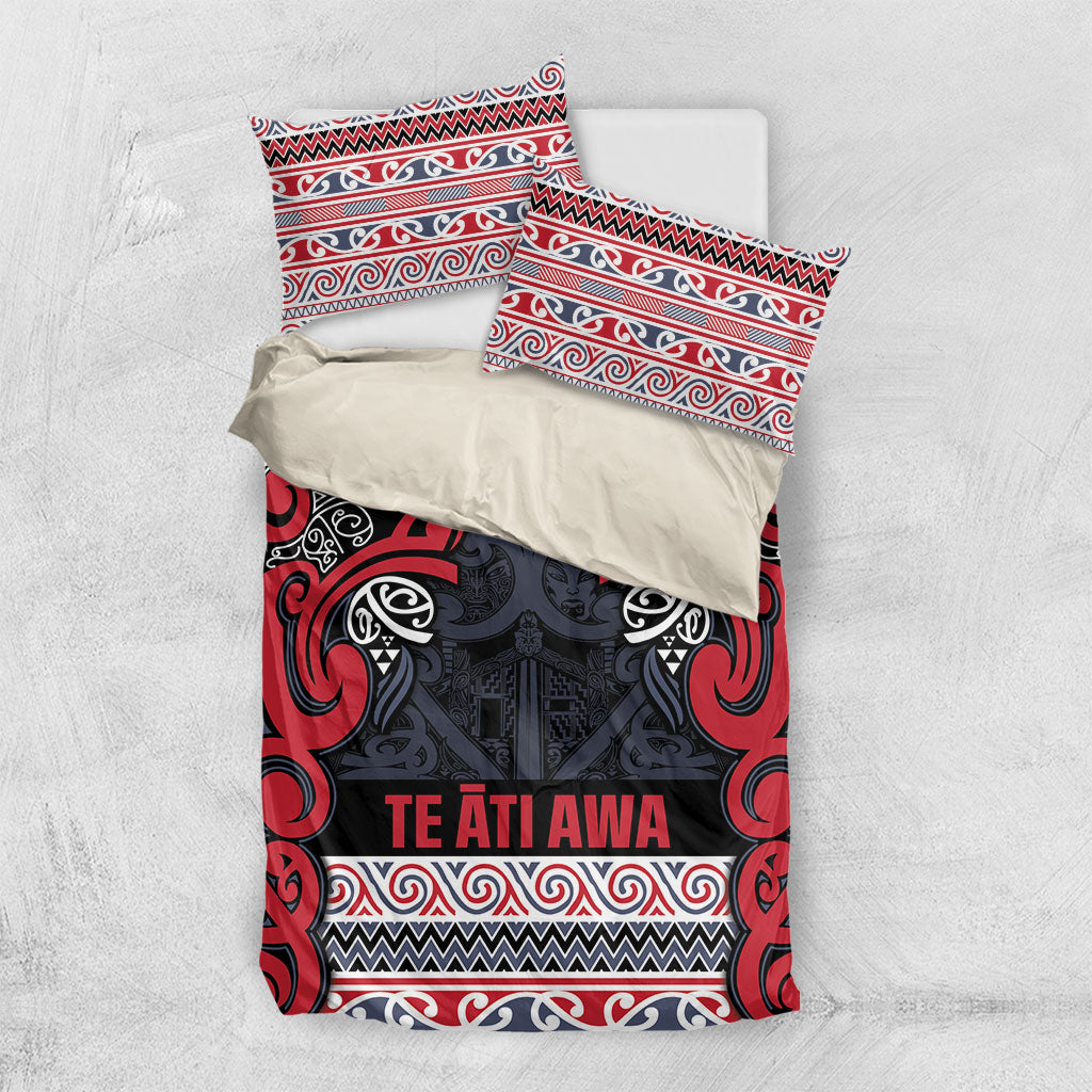 Aotearoa Iwi Te ati Awa Bedding Set Maori Wharenui House Tribal Pattern