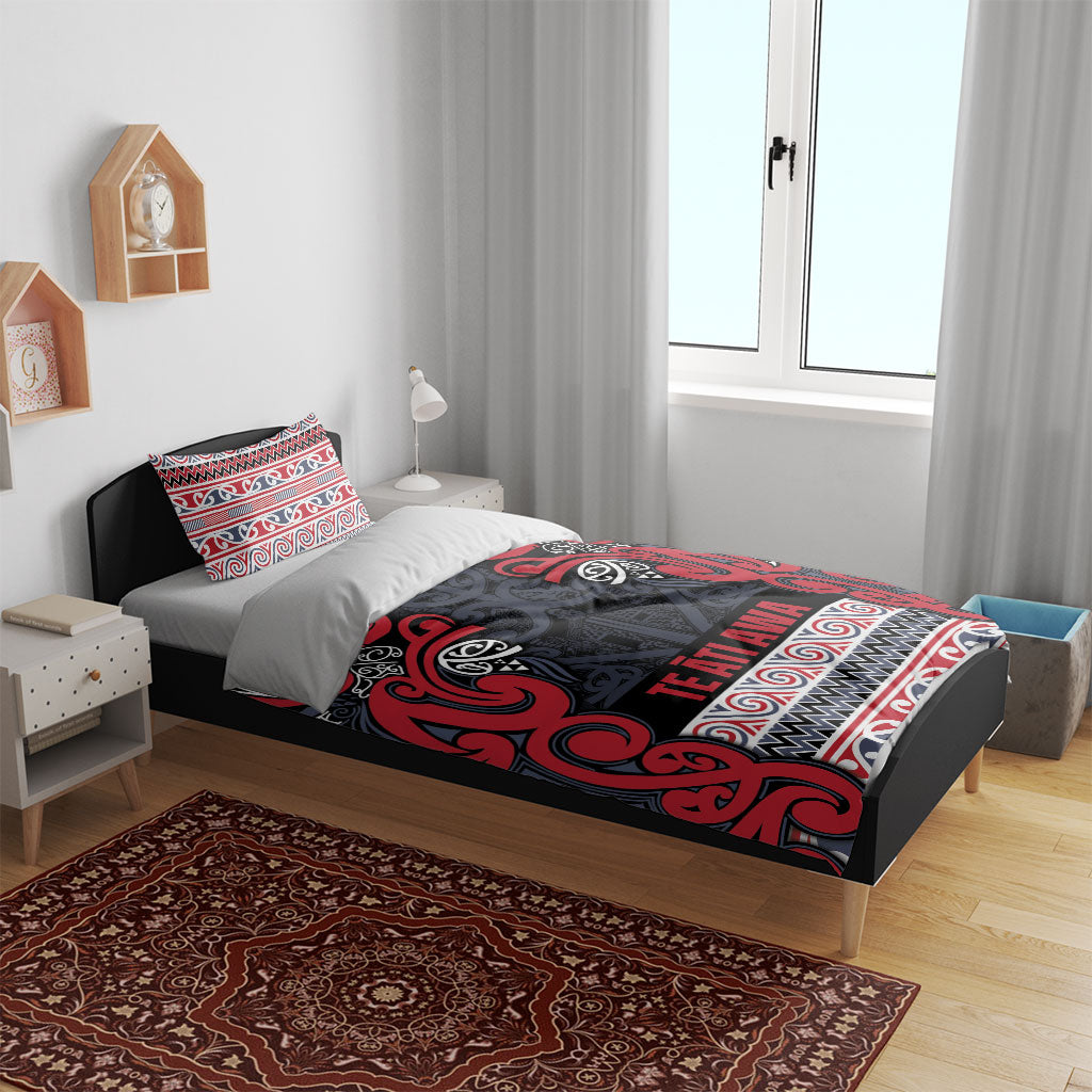 Aotearoa Iwi Te ati Awa Bedding Set Maori Wharenui House Tribal Pattern