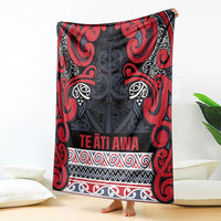 Aotearoa Iwi Te ati Awa Blanket Maori Wharenui House Tribal Pattern
