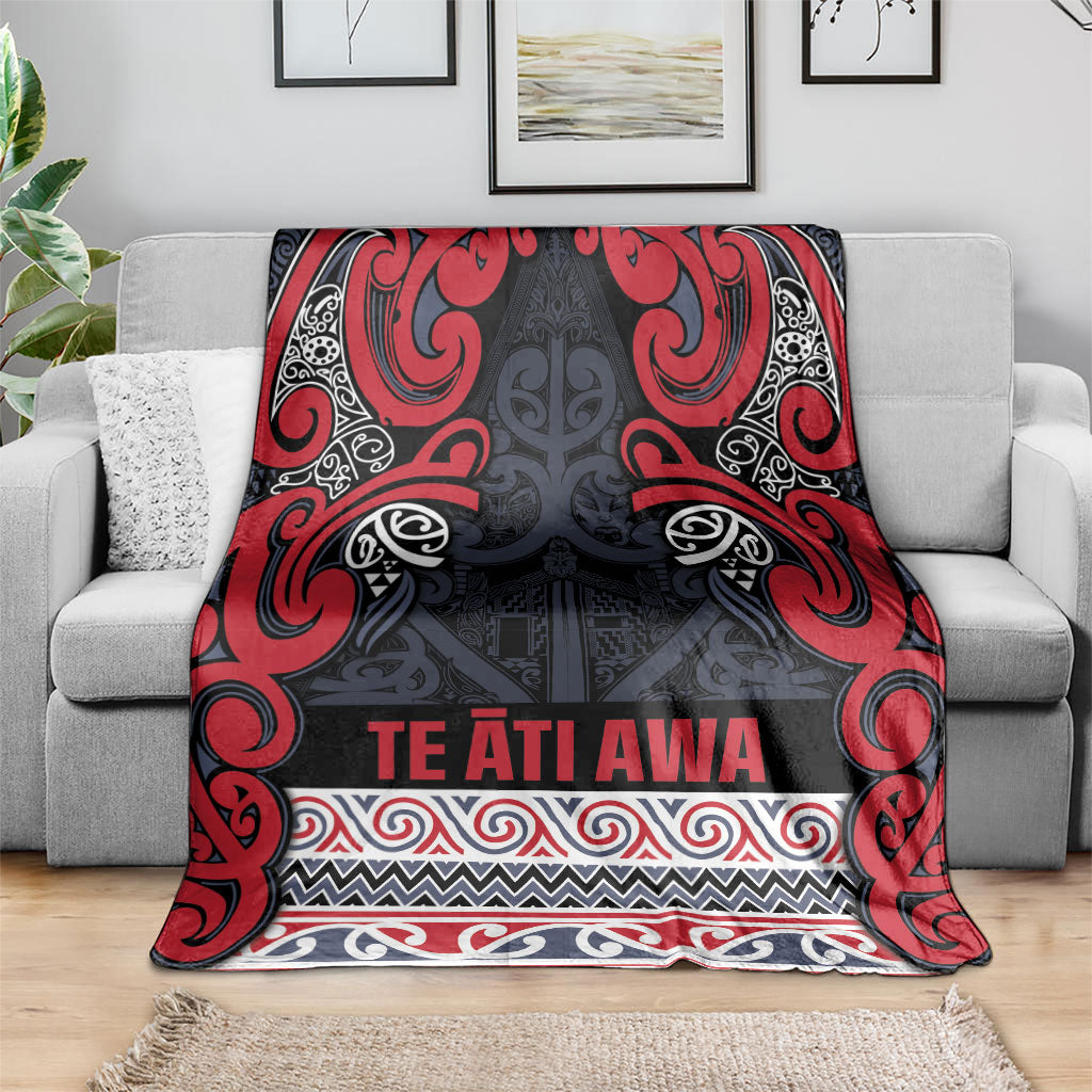 Aotearoa Iwi Te ati Awa Blanket Maori Wharenui House Tribal Pattern