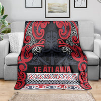 Aotearoa Iwi Te ati Awa Blanket Maori Wharenui House Tribal Pattern
