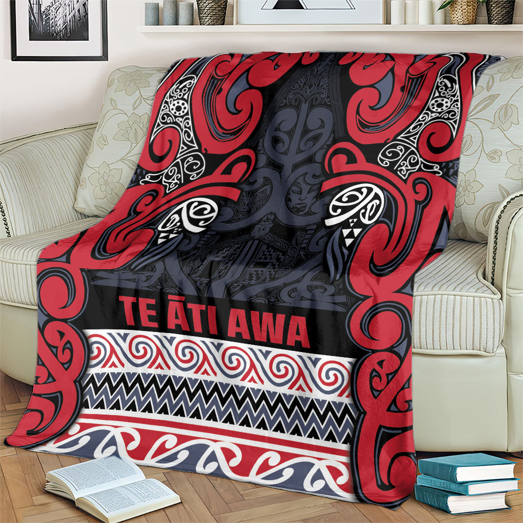 Aotearoa Iwi Te ati Awa Blanket Maori Wharenui House Tribal Pattern