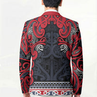 Aotearoa Iwi Te ati Awa Blazer Maori Wharenui House Tribal Pattern